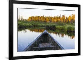 Canoeing on the Cold Stream in the Northern Forests of Maine, Usa-Jerry & Marcy Monkman-Framed Photographic Print