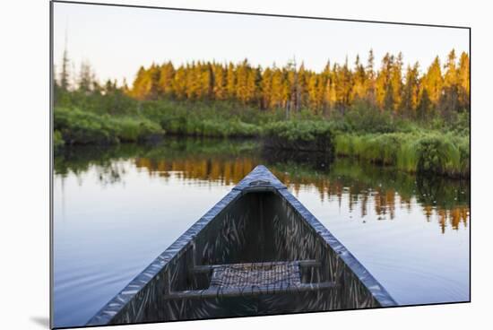 Canoeing on the Cold Stream in the Northern Forests of Maine, Usa-Jerry & Marcy Monkman-Mounted Photographic Print