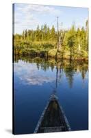 Canoeing on the Cold Stream in the Northern Forests of Maine, Usa-Jerry & Marcy Monkman-Stretched Canvas