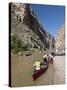 Canoeing Rio Grande at Santa Elena Canyon, Big Bend National Park, Brewster, Texas, Usa-Larry Ditto-Stretched Canvas