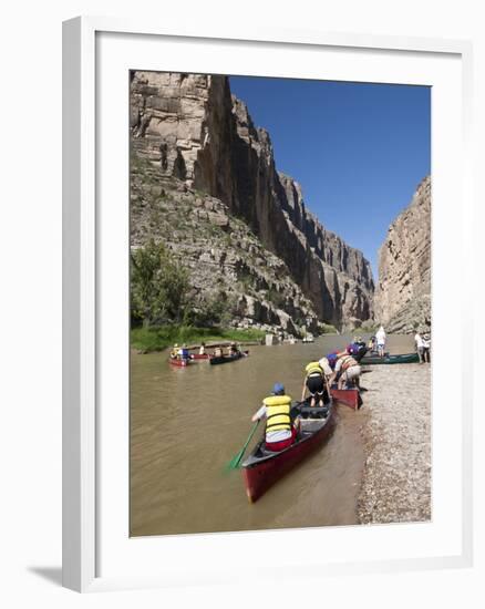 Canoeing Rio Grande at Santa Elena Canyon, Big Bend National Park, Brewster, Texas, Usa-Larry Ditto-Framed Photographic Print