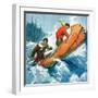 "Canoeing Through Rapids,"March 1, 1930-Frank Schoonover-Framed Giclee Print