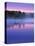 Canoeist on Lake at Sunrise, Algonquin Provincial Park, Ontario, Canada-Nancy Rotenberg-Stretched Canvas