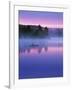 Canoeist on Lake at Sunrise, Algonquin Provincial Park, Ontario, Canada-Nancy Rotenberg-Framed Photographic Print