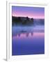 Canoeist on Lake at Sunrise, Algonquin Provincial Park, Ontario, Canada-Nancy Rotenberg-Framed Photographic Print