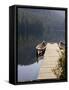 Canoes at Dock for Tours, Harriet Hunt Lake, Ketchikan, Alaska, USA-Savanah Stewart-Framed Stretched Canvas