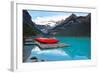 Canoes of Lake Louise, Alberta, Canada-George Oze-Framed Photographic Print