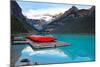Canoes of Lake Louise, Alberta, Canada-George Oze-Mounted Photographic Print
