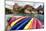 Canoes on a Dock, Alberta, Canada-George Oze-Mounted Photographic Print