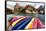 Canoes on a Dock, Alberta, Canada-George Oze-Framed Stretched Canvas
