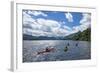Canoes on Derwentwater, View Towards Borrowdale Valley, Keswick-James Emmerson-Framed Photographic Print