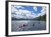 Canoes on Derwentwater, View Towards Borrowdale Valley, Keswick-James Emmerson-Framed Photographic Print