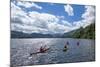 Canoes on Derwentwater, View Towards Borrowdale Valley, Keswick-James Emmerson-Mounted Photographic Print