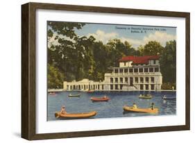 Canoing, Delaware Park Lake, Buffalo, New York-null-Framed Art Print