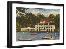 Canoing, Delaware Park Lake, Buffalo, New York-null-Framed Art Print