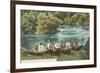 Canoing on Huron River, Ann Arbor, Michigan-null-Framed Art Print