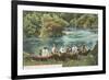 Canoing on Huron River, Ann Arbor, Michigan-null-Framed Art Print