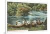 Canoing on Huron River, Ann Arbor, Michigan-null-Framed Art Print