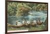 Canoing on Huron River, Ann Arbor, Michigan-null-Framed Art Print