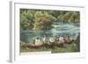 Canoing on Huron River, Ann Arbor, Michigan-null-Framed Art Print