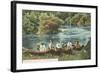 Canoing on Huron River, Ann Arbor, Michigan-null-Framed Art Print