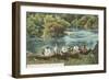 Canoing on Huron River, Ann Arbor, Michigan-null-Framed Art Print