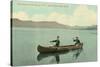 Canoing on Lake George, New York State-null-Stretched Canvas