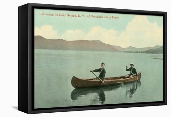Canoing on Lake George, New York State-null-Framed Stretched Canvas