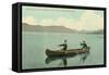 Canoing on Lake George, New York State-null-Framed Stretched Canvas