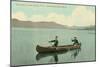 Canoing on Lake George, New York State-null-Mounted Art Print