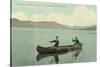 Canoing on Lake George, New York State-null-Stretched Canvas