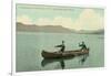 Canoing on Lake George, New York State-null-Framed Art Print