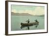 Canoing on Lake George, New York State-null-Framed Art Print