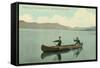 Canoing on Lake George, New York State-null-Framed Stretched Canvas