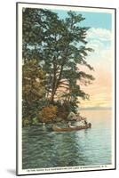 Canoing on Lake Winnipesaukee, New Hampshire-null-Mounted Art Print