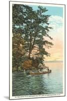 Canoing on Lake Winnipesaukee, New Hampshire-null-Mounted Art Print