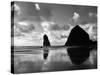 Canon Beach Reflections-Monte Nagler-Stretched Canvas