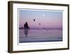 Canon Beach Sunset-Donald Paulson-Framed Giclee Print