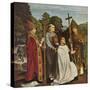 'Canon Bernardijn Salviati and Three Saints', 1501, (1909)-Gerard David-Stretched Canvas