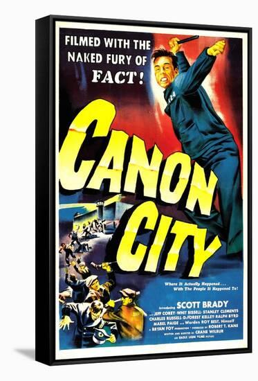 CANON CITY, US poster, Scott Brady, 1948-null-Framed Stretched Canvas