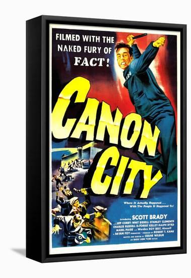 CANON CITY, US poster, Scott Brady, 1948-null-Framed Stretched Canvas