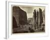 Cañon De Chelle, Walls of the Grand Cañon, About 1200 Feet in Height, 1873-Timothy O'Sullivan-Framed Photographic Print