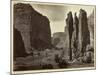 Cañon De Chelle, Walls of the Grand Cañon, About 1200 Feet in Height, 1873-Timothy O'Sullivan-Mounted Photographic Print