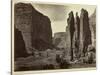 Cañon De Chelle, Walls of the Grand Cañon, About 1200 Feet in Height, 1873-Timothy O'Sullivan-Stretched Canvas