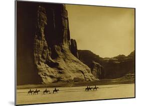 Canon De Chelly, Arizona, Navaho (Trail of Tears)-Edward S Curtis-Mounted Giclee Print