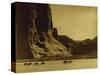 Canon De Chelly, Arizona, Navaho (Trail of Tears)-Edward S Curtis-Stretched Canvas