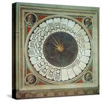 Canonical Clock with the Heads of Four Prophets, Completed 1443-Paolo Uccello-Stretched Canvas