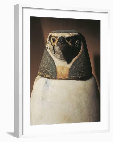 Canopic Jar Depicting Falcon-Headed Qebehsenuef, Protector of Intestines-null-Framed Giclee Print