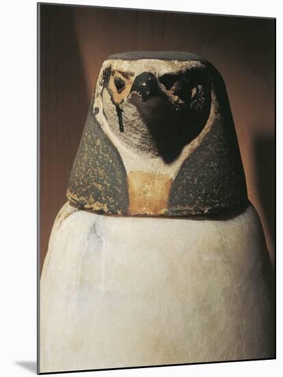 Canopic Jar Depicting Falcon-Headed Qebehsenuef, Protector of Intestines-null-Mounted Giclee Print