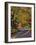 Canopy of Autumn Color over Highway 41, Copper Harbor, Michigan, USA-Chuck Haney-Framed Photographic Print